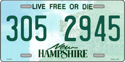 NH license plate 3052945