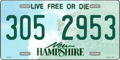 NH license plate 3052953