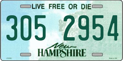 NH license plate 3052954