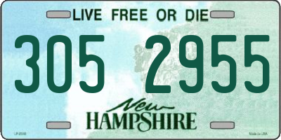 NH license plate 3052955