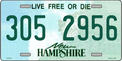 NH license plate 3052956