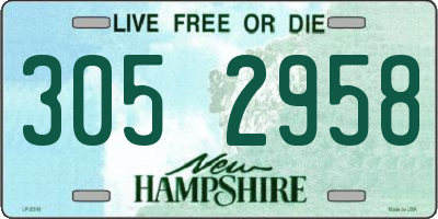 NH license plate 3052958
