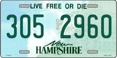 NH license plate 3052960