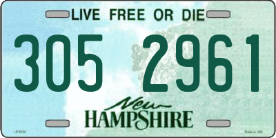 NH license plate 3052961