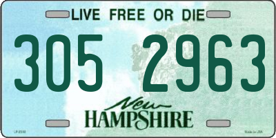 NH license plate 3052963