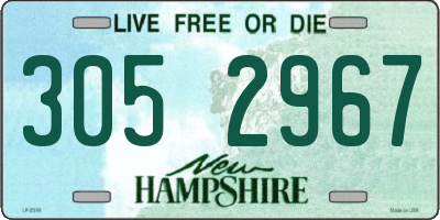 NH license plate 3052967