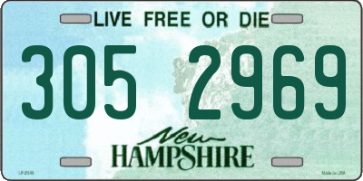 NH license plate 3052969