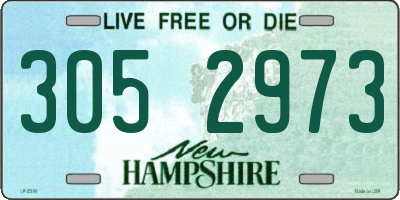 NH license plate 3052973
