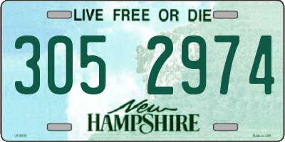 NH license plate 3052974