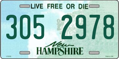 NH license plate 3052978