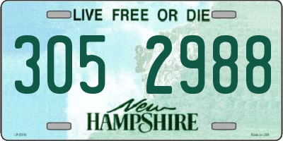 NH license plate 3052988