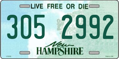 NH license plate 3052992