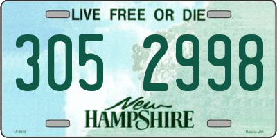 NH license plate 3052998