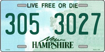 NH license plate 3053027