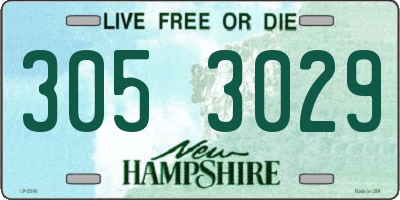 NH license plate 3053029
