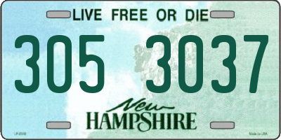 NH license plate 3053037