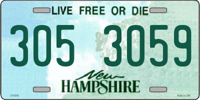 NH license plate 3053059