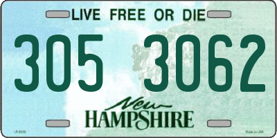 NH license plate 3053062