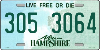 NH license plate 3053064