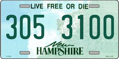 NH license plate 3053100