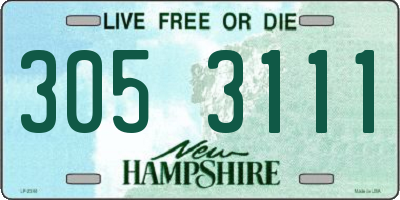 NH license plate 3053111