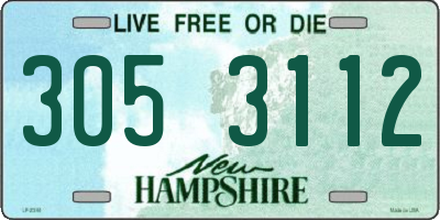 NH license plate 3053112