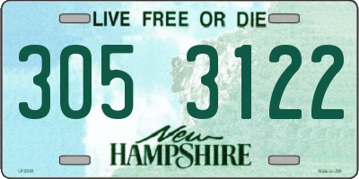 NH license plate 3053122