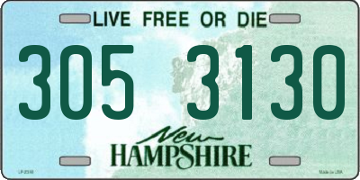 NH license plate 3053130