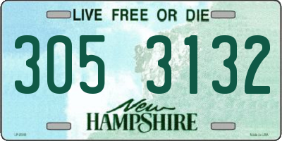 NH license plate 3053132