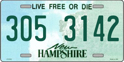 NH license plate 3053142