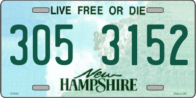 NH license plate 3053152