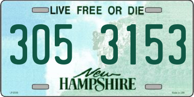 NH license plate 3053153