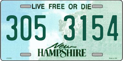 NH license plate 3053154
