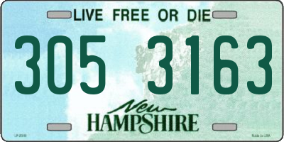 NH license plate 3053163