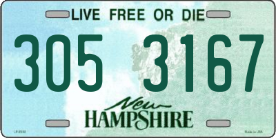 NH license plate 3053167