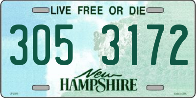 NH license plate 3053172
