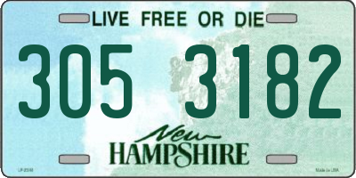 NH license plate 3053182
