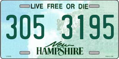 NH license plate 3053195