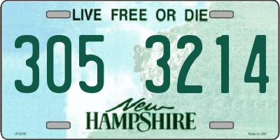 NH license plate 3053214