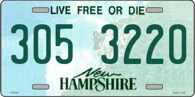 NH license plate 3053220