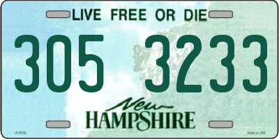 NH license plate 3053233
