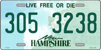 NH license plate 3053238