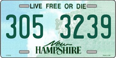 NH license plate 3053239
