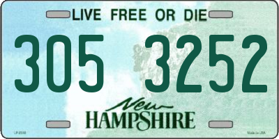 NH license plate 3053252