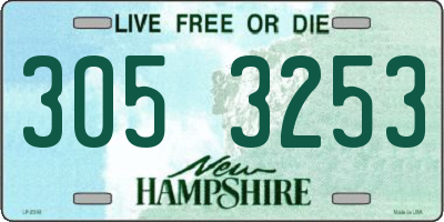 NH license plate 3053253