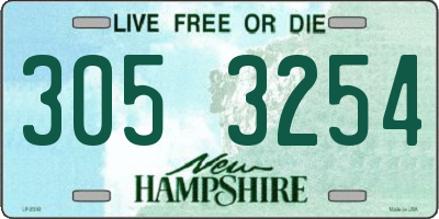 NH license plate 3053254