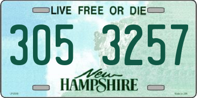 NH license plate 3053257