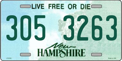 NH license plate 3053263