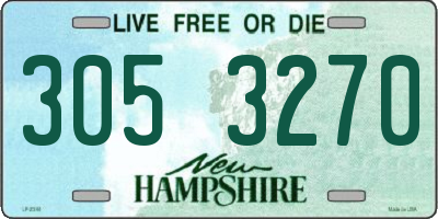 NH license plate 3053270