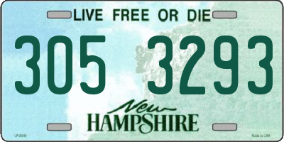 NH license plate 3053293
